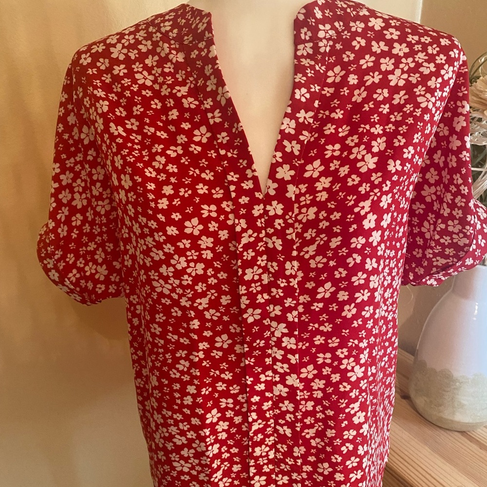 Fun red print top.